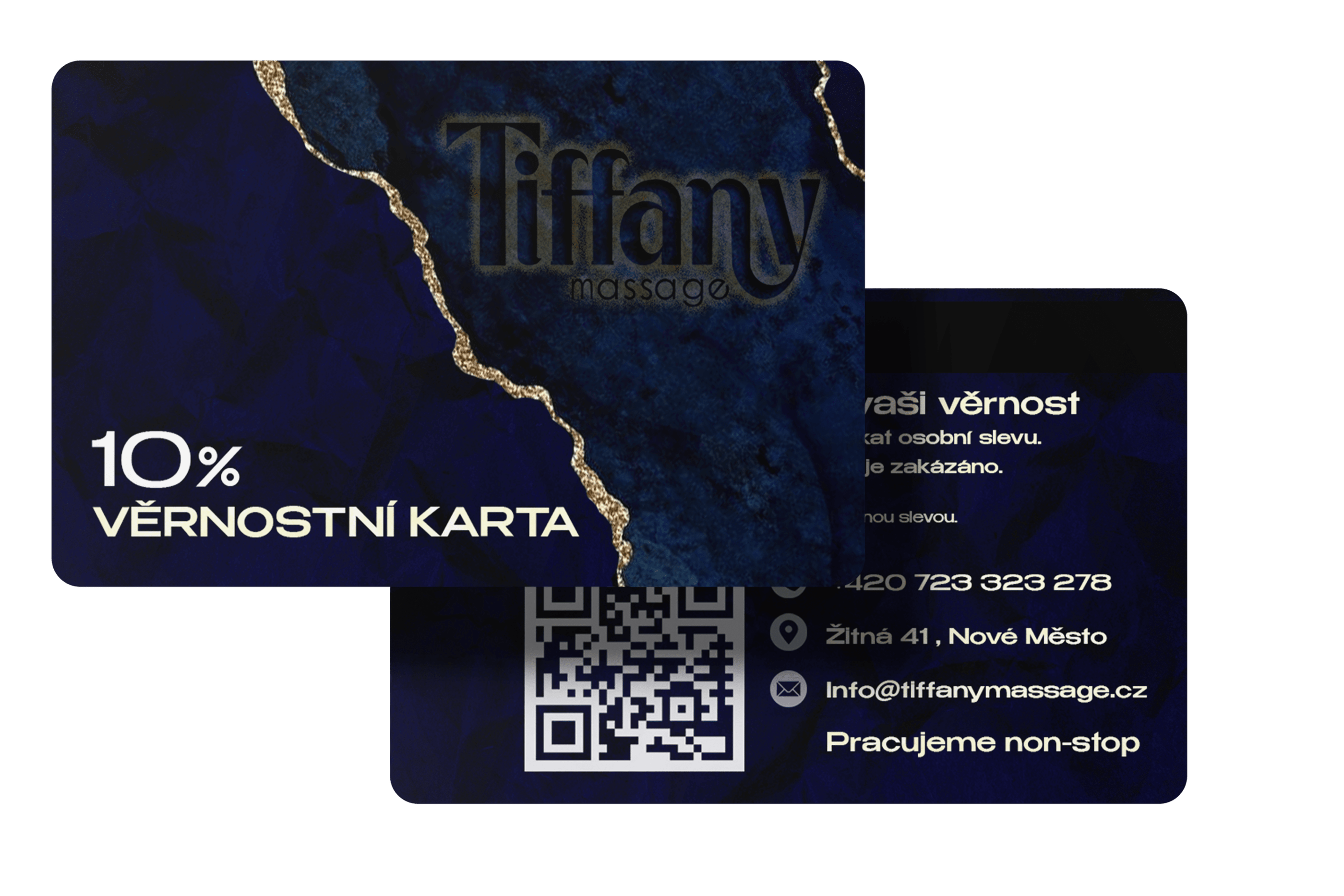 Věrnostní kartička na erotickou masáž - Tiffany massage